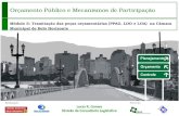 Realização: Parceria: Orçamento Público e Mecanismos de Participação Módulo 3: Tramitação das peças orçamentárias (PPAG, LDO e LOA) na Câmara Municipal.