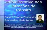 Processo administrativo nas infrações de trânsito Gabriel Ricardo Zanon Meyer Orientador: Mario Lange Copyright © 2000 LINJUR. Reprodução e distribuição.