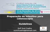 Preparação do intestino para colonoscopia Guidelines Enfª Suzi Coelho suzicfcoelho@hotmail.com.