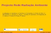 Projecto Rede Radiação Ambiente C. Oliveira, A. Candeias, A. Farinha, A. Fernandes, A. Pinto, B. Rico, C. Bernardino, C. Rosário, F. Rego, L. Peralta,