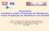 Seminário Temático sobre Produção de Biodiesel: O Tema Produção de Biodiesel em ALAGOAS Drª. Simoni M. Plentz Meneghetti Grupo de Catálise e Reatividade.