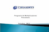 Outubro 2011  1.  Apresentar através de debates o perfil e papel dos Multiplicadores e Área de O & M / Processos.  Implantar.