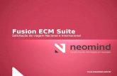 Www.neomind.com.br Fusion ECM Suite Solicitação de viagem Nacional e Internacional.