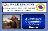 1 PROGRAMA DE FORMAÇÃO INICIAL I FASE – SUBSÍDIO PFI 06 A Primeira Comunhão de Dom Bosco.