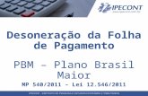 Desoneração da Folha de Pagamento PBM – Plano Brasil Maior MP 540/2011 – Lei 12.546/2011.