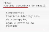 1 PCdoB Partido Comunista do Brasil Componentes teóricos-ideológicos, de concepção, ação e prática do Partido.
