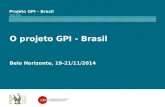 Projeto GPI – Brasil 2015 O projeto GPI - Brasil Belo Horizonte, 19-21/11/2014.