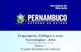 Linguagens, Códigos e suas Tecnologias - Arte Ensino Fundamental, 6° Ano Teatro – O papel do teatro nas culturas.