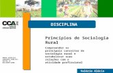 Princípios de Sociologia Rural PROVA DIDÁTICA CONCURSO PÚBLICO, EDITAL Nº 038/DDPP/2006 Valério Alécio Turnes Compreender os principais conceitos de sociologia.