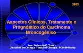 Aspectos Clínicos, Tratamento e Prognóstico do Carcinoma Broncogênico Disciplina de Cirurgia Torácica/ Cirurgia / FCM-Unicamp Ivan Felizardo C. Toro 2005.