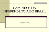 CAMINHOS DA INDEPENDÊNCIA DO BRASIL 1808 - 1822. VINDA DA FAMÍLIA RELA E DA CORTE PORTUGUESA AO BRASIL.