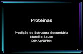 1 Proteínas Predição de Estrutura Secundária Marcilio Souto DIMAp/UFRN.