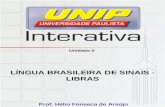 Unidade II LÍNGUA BRASILEIRA DE SINAIS - LIBRAS Prof. Hélio Fonseca de Araújo.