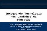 Integrando Tecnologia nos Caminhos da Educação Prof. Douglas Hamilton de Oliveira Centro Estadual de Educação Tecnológica Paula Souza FATEC Jundiaí & Americana.