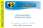 - Londrina (PR) - - Londrina (PR) - ATUALIDADES: Sistema de Cotas Aulas 100% presenciais Prof. Reginaldo – Londrina-PR :: Ano 2013.