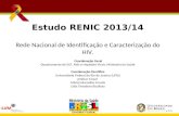 Estudo RENIC 2013/14 Rede Nacional de Identificação e Caracterização do HIV. Coordenação Geral Departamento de DST, Aids e Hepatites Virais, Ministerio.