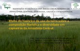 Efeito do histórico de uso da terra sobre a composição florística e diversidade em capoeiras da Amazônia Central. Msc. Tony Vizcarra Bentos (vizcarra@inpa.gov.br)