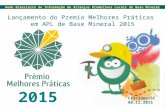 Rede Brasileira de Informação de Arranjos Produtivos Locais de Base Mineral 2015 Criciúma/SC 08.12.2015 Lançamento do Premio Melhores Práticas em APL de.
