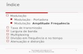 Tecnologias Informáticas-11º M. L. Silva Pinto/Paulo Malheiro Dias Índice  Modulação Modulação - Portadora Modulação Amplitude Frequência 1  Taxa de.