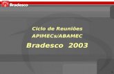 1 Ciclo de Reuniões APIMECs/ABAMEC Bradesco 2003.
