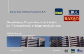 Governança Corporativa: A Experiência do Itaú 0 03 de Maio de 2005 Banco Itaú Holding Financeira S.A. Alfredo Setubal Diretor de Relações com Investidores.
