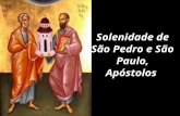 Solenidade de São Pedro e São Paulo, Apóstolos. DIA DO PAPA OS PASTORES DA IGREJA NOS ABREM AS PORTAS DO REINO DE DEUS.