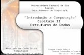 “Introdução a Computação” Capítulo II Estruturas de Dados Universidade Federal de São Carlos Departamento de Computação Luanna Lopes Lobato luanna_lobato@dc.ufscar.br.