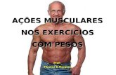 AÇÕES MUSCULARES NOS EXERCÍCIOS COM PESOS Prof: Thomaz B Marquez.
