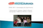 TEMA: R07 > Estratégias de Suprimento Sub-grupo X ( Rejane, Isabel e Meire) Sub-grupo Y (Marcos, Bruna e Liliane)
