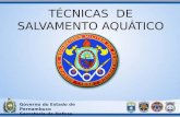 Governo do Estado de Pernambuco Secretaria de Defesa Social TÉCNICAS DE SALVAMENTO AQUÁTICO.
