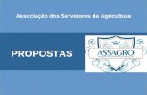 Associação dos Servidores da Agricultura PROPOSTAS.