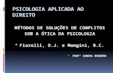 PSICOLOGIA APLICADA AO DIREITO MÉTODOS DE SOLUÇÕES DE CONFLITOS SOB A ÓTICA DA PSICOLOGIA  Fiorelli, O.J. e Mangini, R.C.  PROFª SANDRA BRANDÃO.
