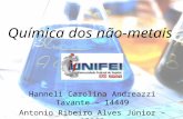 Química dos não- metais Hanneli Carolina Andreazzi Tavante – 14449 Antonio Ribeiro Alves Júnior – 13305.