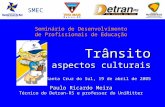 Seminário de Desenvolvimento de Profissionais de Educação Trânsito aspectos culturais Santa Cruz do Sul, 19 de abril de 2005 Paulo Ricardo Meira Técnico.