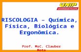 Prof. MsC. Clauber Mota RISCOLOGIA – Química, Física, Biológica e Ergonômica.