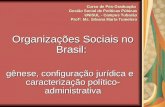 Curso de Pós-Graduação Gestão Social de Políticas Púbicas UNISUL - Campus Tubarão Profª. Ms. Silvana Marta Tumelero Organizações Sociais no Brasil: gênese,
