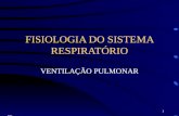 1 FISIOLOGIA DO SISTEMA RESPIRATÓRIO VENTILAÇÃO PULMONAR Pulso.