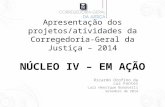 Apresentação dos projetos/atividades da Corregedoria-Geral da Justiça – 2014 NÚCLEO IV – EM AÇÃO Ricardo Orofino da Luz Fontes Luiz Henrique Bonatelli.