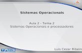 Aula 2 - Tema 2 Sistemas Operacionais e processadores Sistemas Operacionais Luis Cezar Ribeiro.