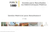 Material do Instituto Publix protegido por direitos autorais Gestão Matricial para Resultados® 2° dia Gestão para Resultados na Administração Pública.