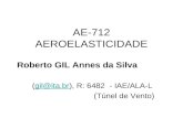 AE-712 AEROELASTICIDADE Roberto GIL Annes da Silva (gil@ita.br), R: 6482 - IAE/ALA-Lgil@ita.br (Túnel de Vento)