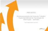 Projeto Dimensionamento da Força de Trabalho na STI Condução Metodológica: Assessoria de Gestão Estratégica e Inovação – AGEI/SEF PROJETO Dimensionamento.