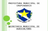 PREFEITURA MUNICIPAL DE CHUPINGUAIA SECRETARIA MUNICIPAL DE AGRICULTURA.