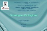 Ontologias Biológicas Filipe Santana RECIFE 2009.2 UNIVERSIDADE FEDERAL DE PERNAMBUCO - UFPE CENTRO DE INFORMÁTICA - CIN Tópicos Avançados em Inteligência.
