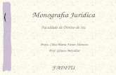 Monografia Jurídica Faculdade de Direito de Itu FADITU Profa. Célia Maria Foster Silvestre Prof. Glauco Barsalini.