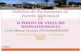 O PONTO DE VISTA DO NEONATOLOGISTA Defeitos de Fechamento da Parede Abdominal Carlos Moreno Zaconeta (ESCS/HMIB)SES/DF HMIB XV Jornada Científica dos Médicos.
