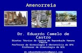 Amenorreia Dr. Eduardo Camelo de Castro Diretor Técnico do Centro de Reprodução Humana Fêmina Professor de Ginecologia e Obstetrícia da UFG Professor de.