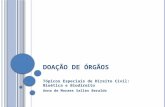 D OAÇÃO DE Ó RGÃOS Tópicos Especiais de Direito Civil: Bioética e Biodireito Anna de Moraes Salles Beraldo.