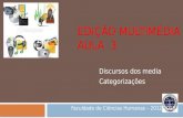EDIÇÃO MULTIMÉDIA AULA 3 Discursos dos media Categorizações Faculdade de Ciências Humanas – 2012/2013.