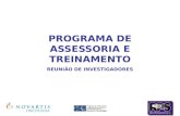 1 PROGRAMA DE ASSESSORIA E TREINAMENTO REUNIÃO DE INVESTIGADORES.